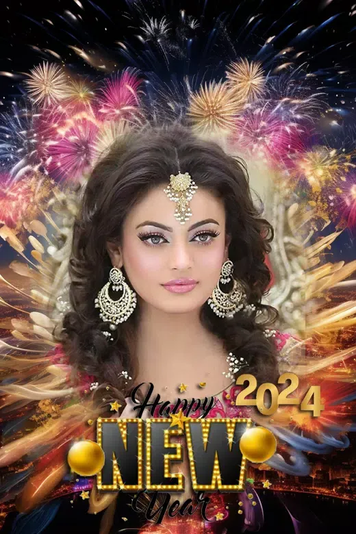 Captures d'écran de New year photo frame 2024