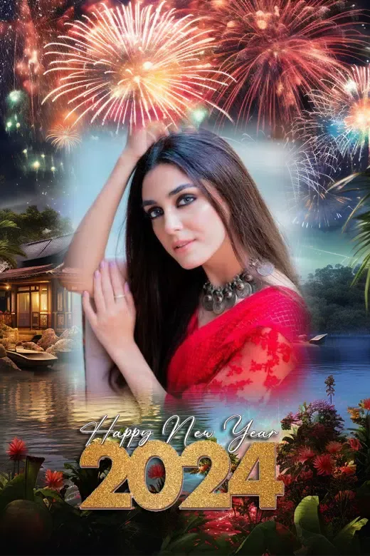 Captures d'écran de New year photo frame 2024