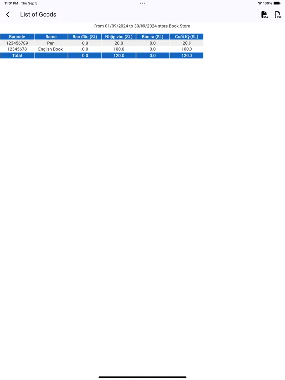 AppViet Stock and Inventory iPad 应用截图