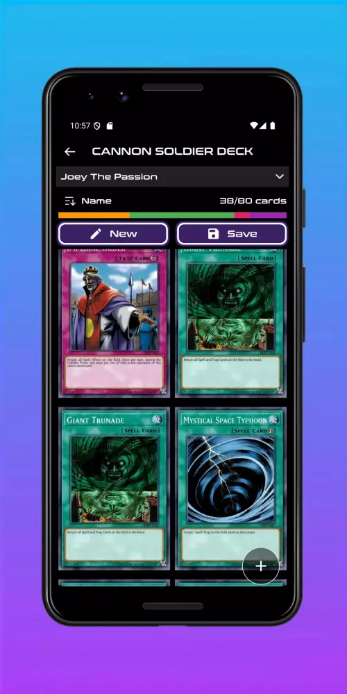 Zrzuty ekranu Yugioh Deck Builder