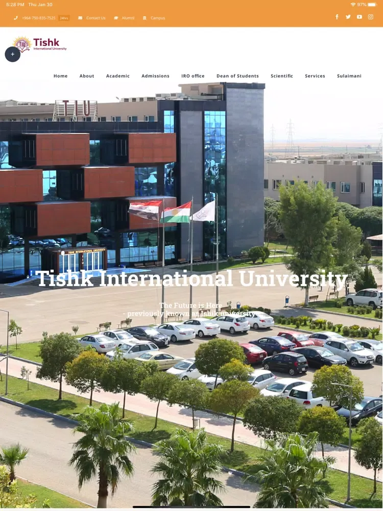 Capturas de tela do Tishk International University iPad 