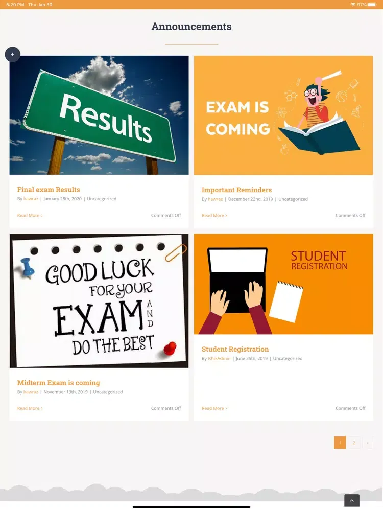 Capturas de tela do Tishk International University iPad 