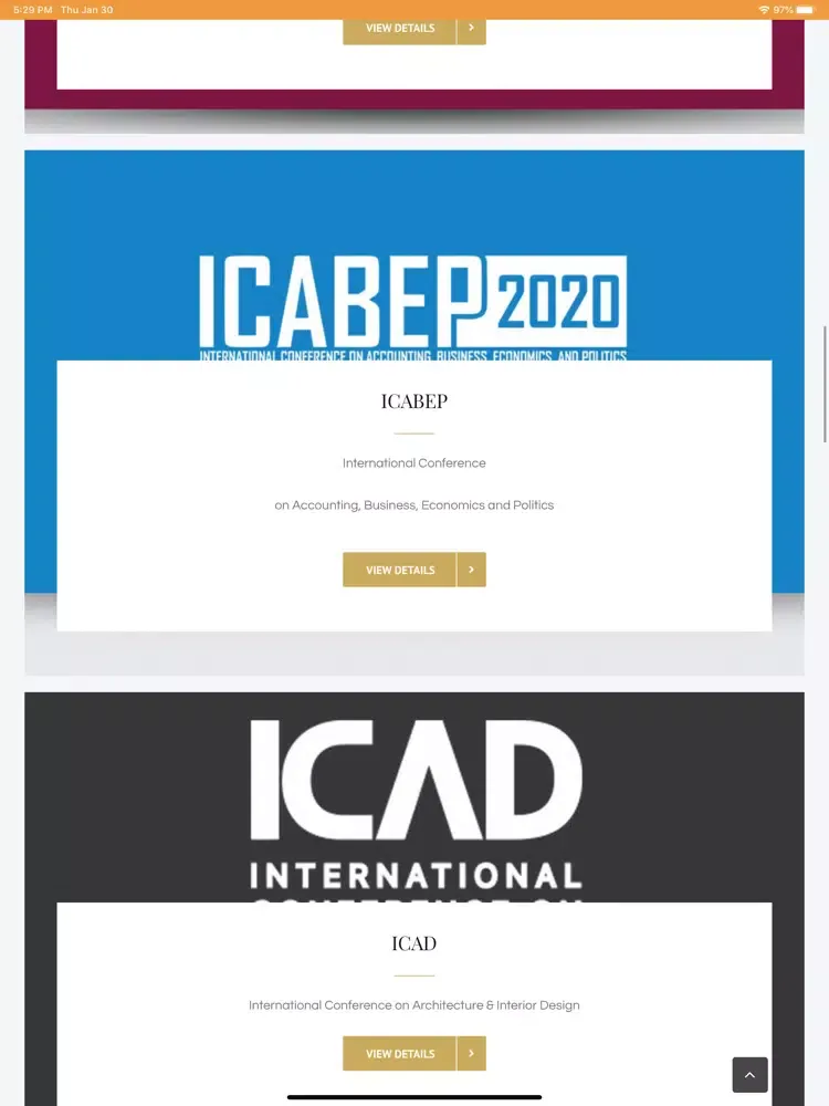 Capturas de tela do Tishk International University iPad 