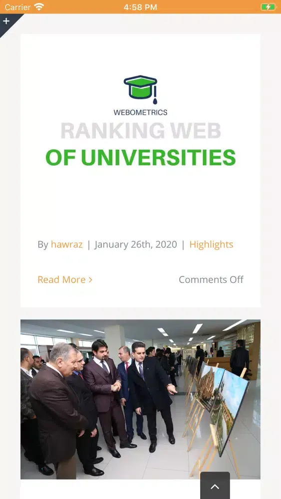 Capturas de tela do Tishk International University