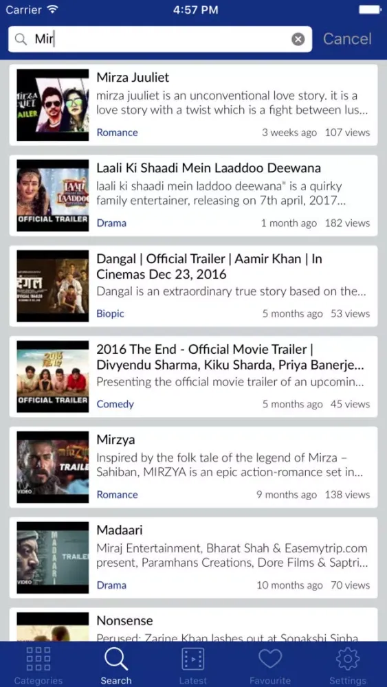 Bollywood movie trailers Ekran Görüntüleri