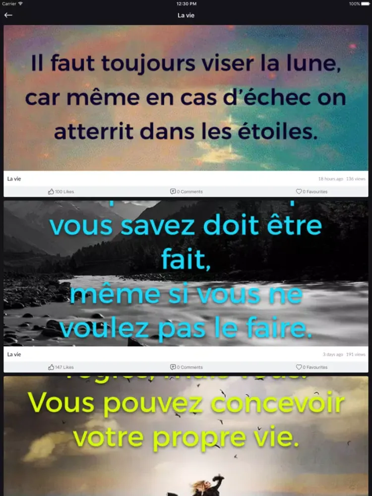 Скриншоты French Quotes Photos iPad 