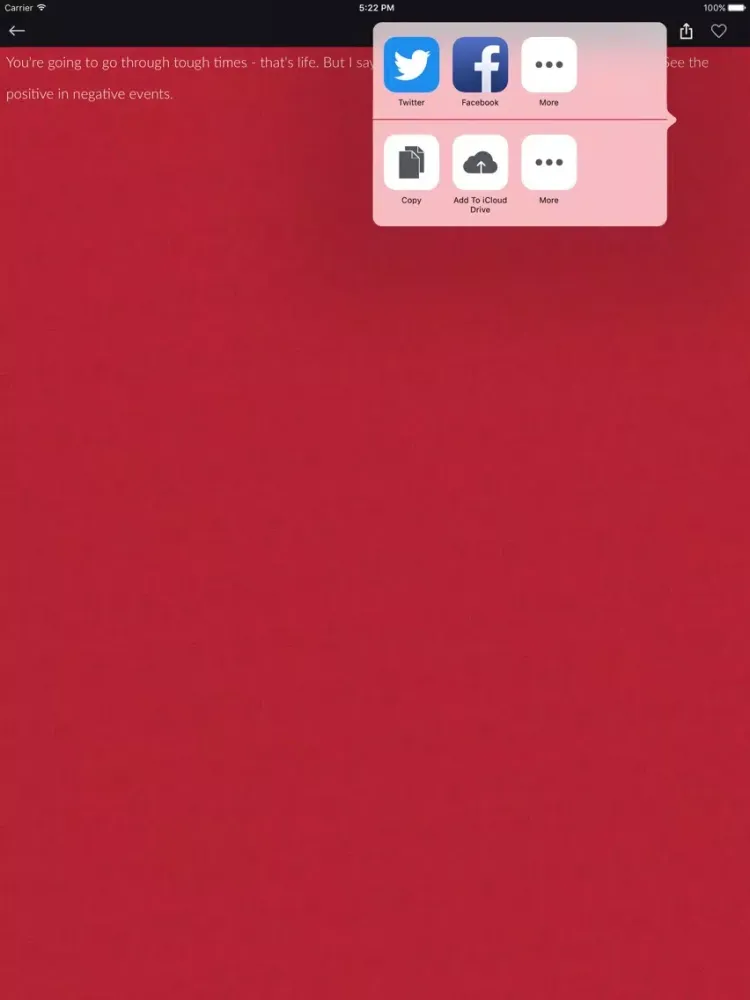 Capturas de tela do Positive Quotes be Positive iPad 