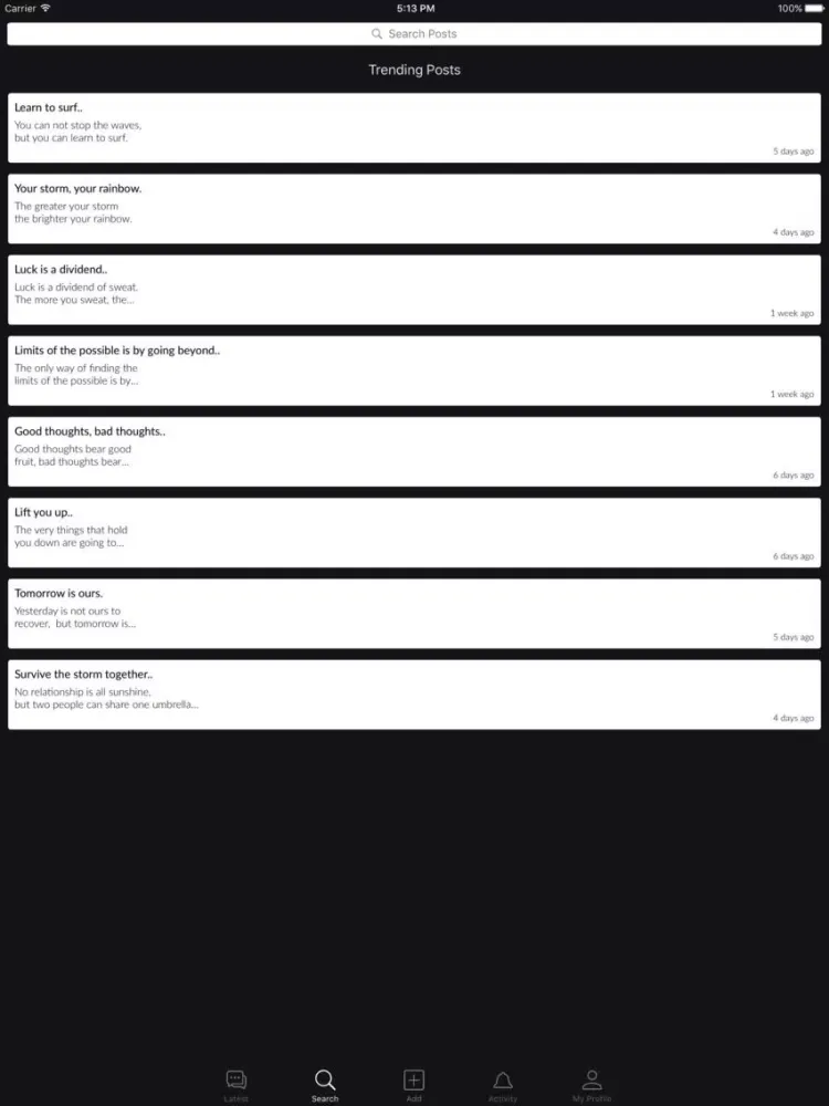 Capturas de tela do Positive Quotes be Positive iPad 