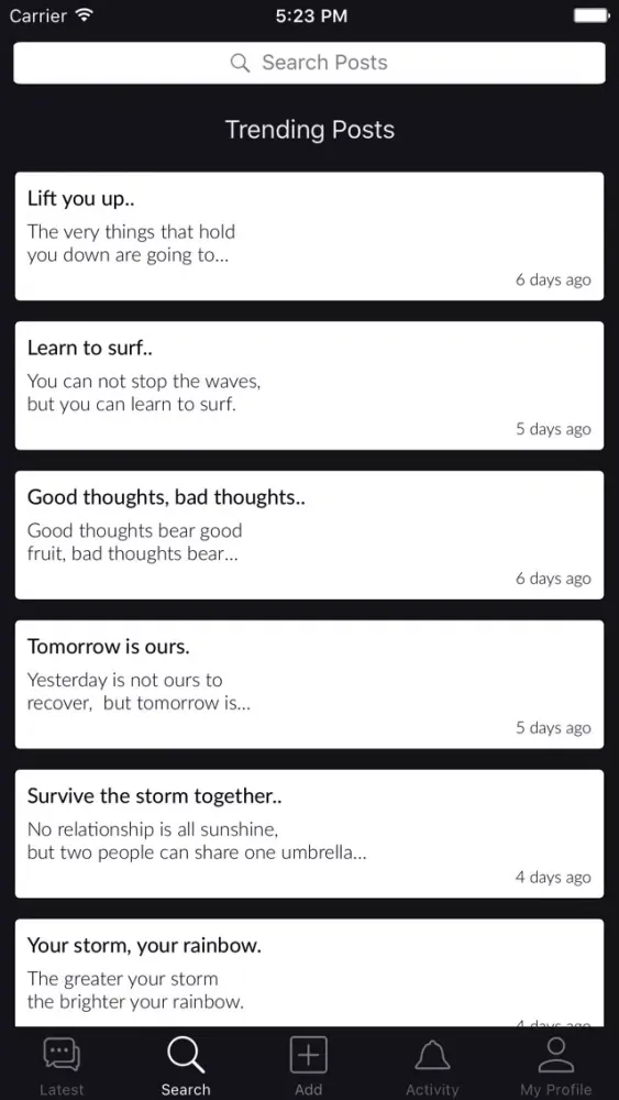 Capturas de tela do Positive Quotes be Positive