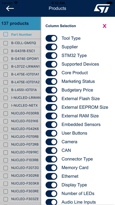 ภาพหน้าจอของ STM32 Finder