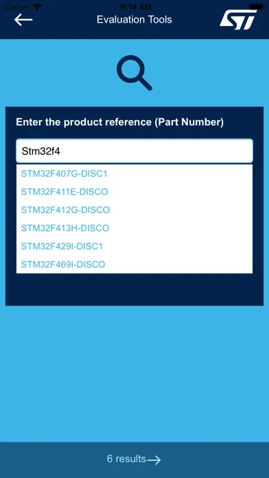 ภาพหน้าจอของ STM32 Finder