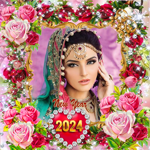 New year 2024 photo frame