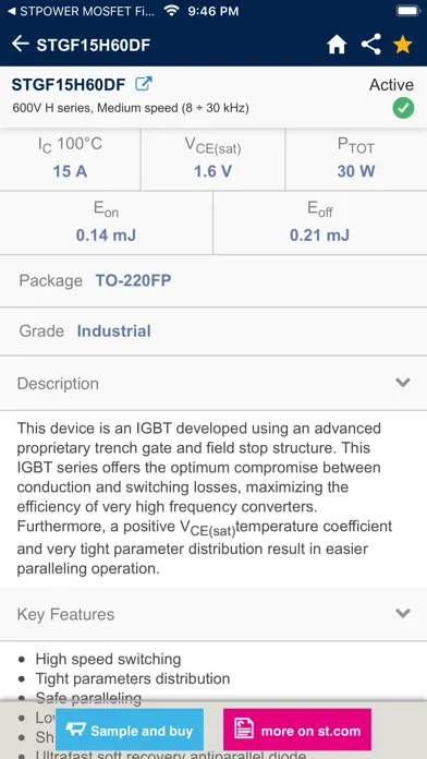 ภาพหน้าจอของ ST IGBT Finder