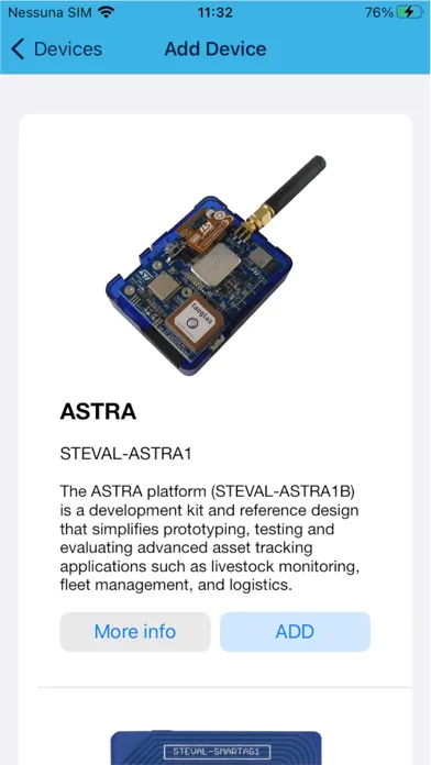 Ảnh chụp màn hình của ST Asset Tracking