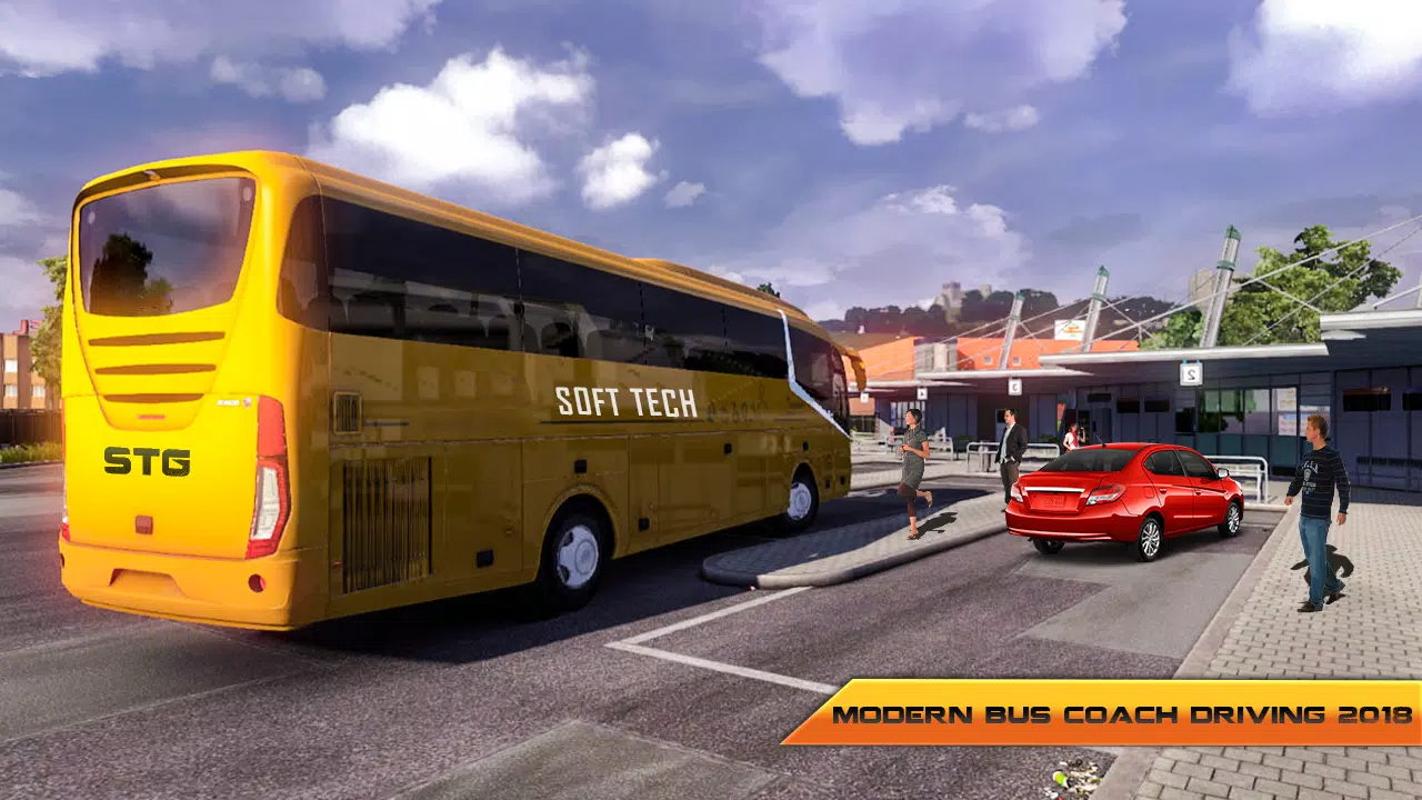 Modern Bus Coach Driving Simulator 2k18capturas de pantalla de la aplicación5