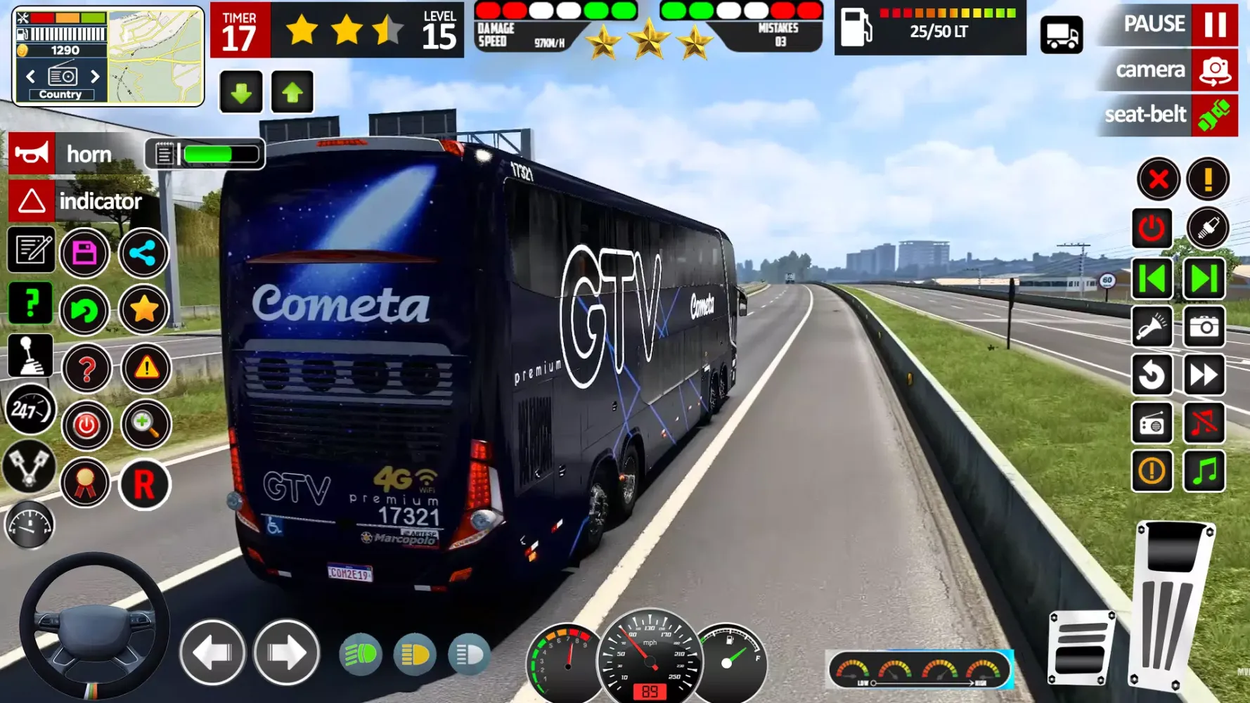 Ảnh chụp màn hình của Bus Game Offroad Bus Simulator