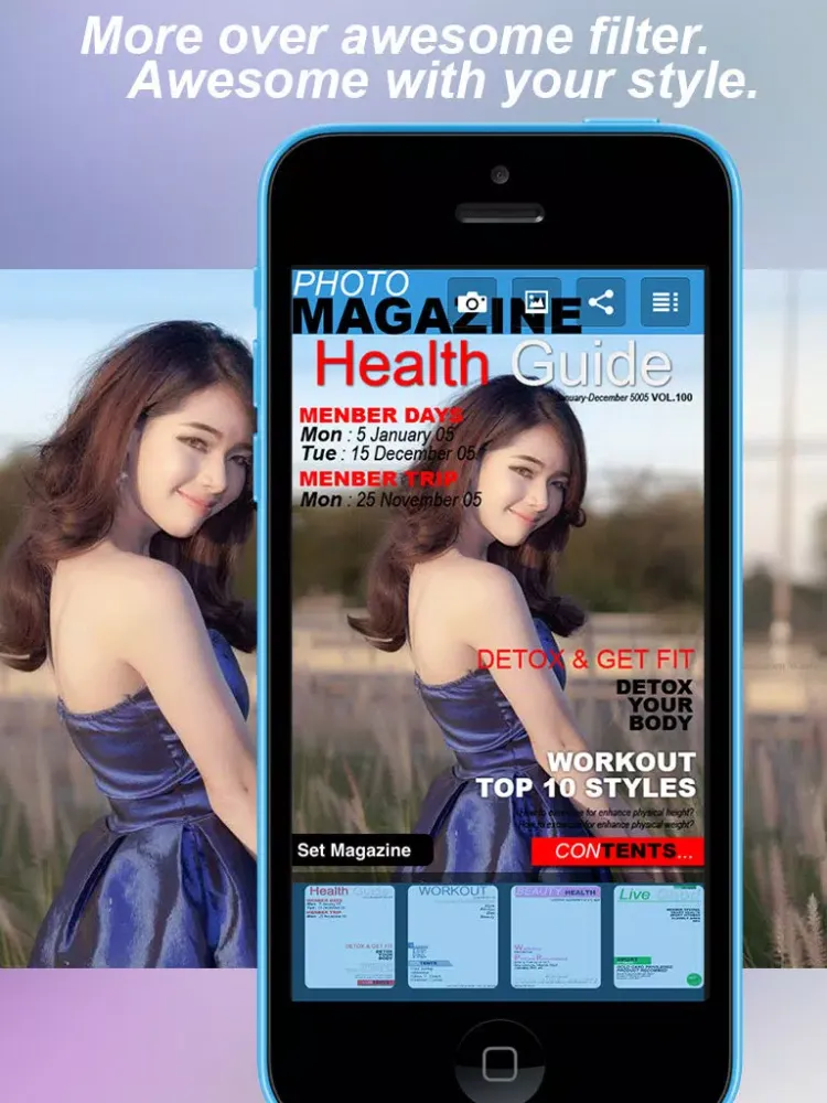 Ảnh chụp màn hình của PhotoMagazine iPad 