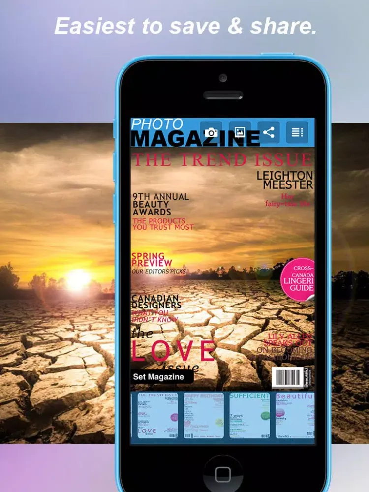 Ảnh chụp màn hình của PhotoMagazine iPad 