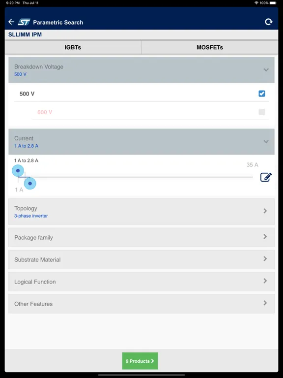 Capturas de tela do STPOWER Module Finder iPad 