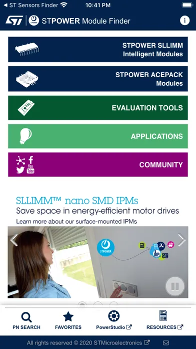 Capturas de tela do STPOWER Module Finder