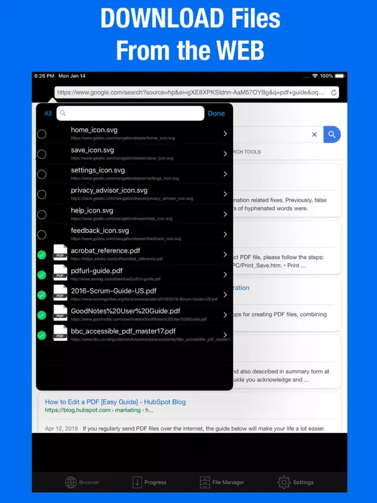 Tangkapan layar Offline Files - File Manager iPad 