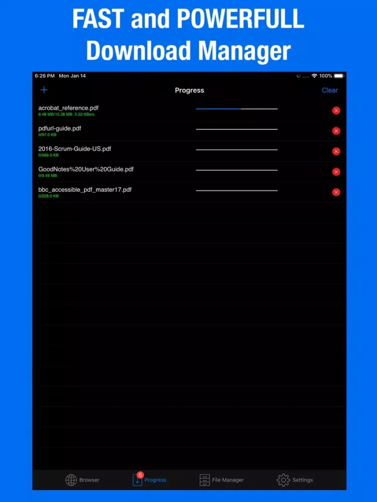 Tangkapan layar Offline Files - File Manager iPad 