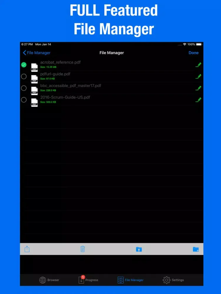 Tangkapan layar Offline Files - File Manager iPad 