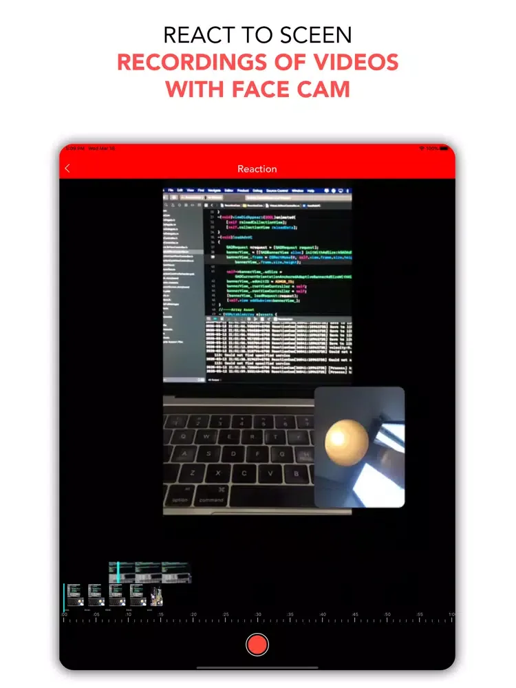 Captures d'écran de Reaction Cam . Screen Recorder iPad 