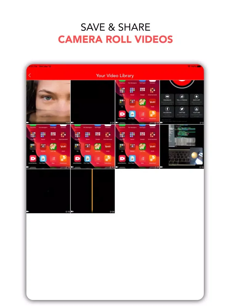 Captures d'écran de Reaction Cam . Screen Recorder iPad 