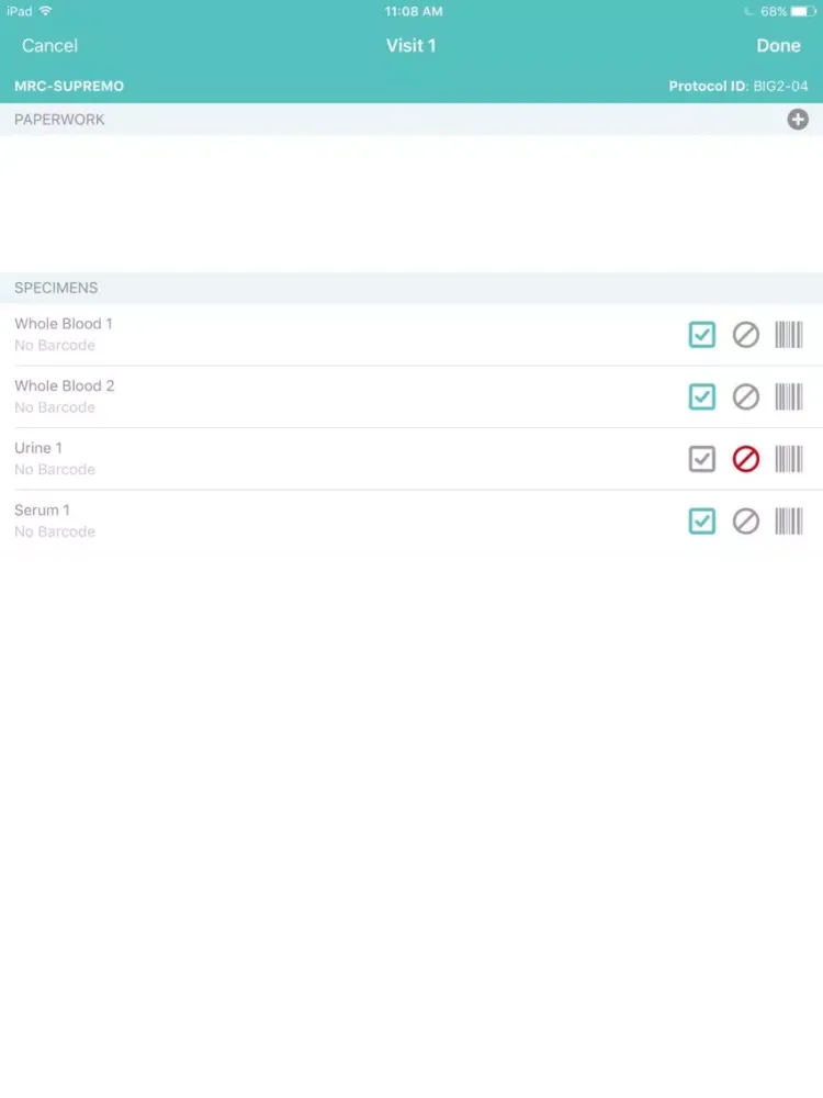Tangkapan layar StableTrack - Lab Sample Tracking iPad 