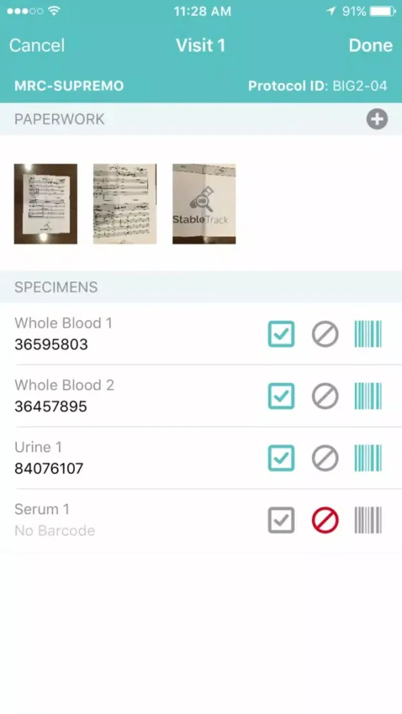 Tangkapan layar StableTrack - Lab Sample Tracking