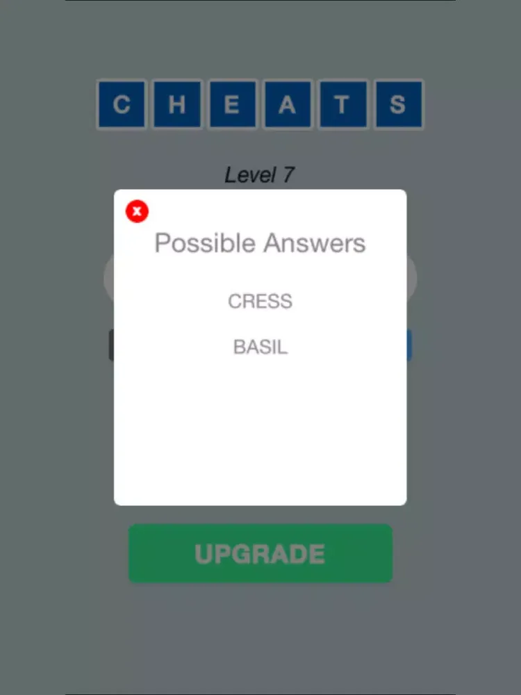 Cheats for "Close Up Food" ~ All Answers to Cheat Free iPad  Screenshots