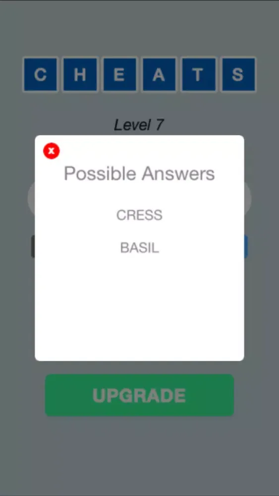 Cheats for "Close Up Food" ~ All Answers to Cheat Free Screenshots