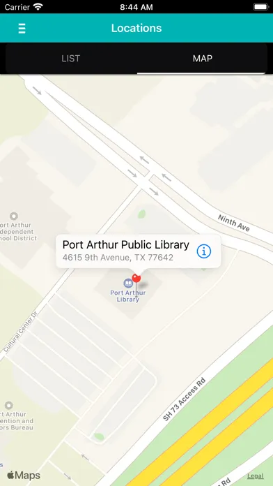 Capturas de tela do Port Arthur Public Library