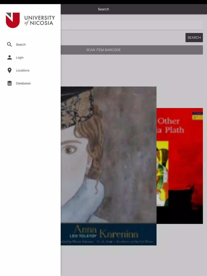Capturas de pantalla de Nicosia University Library iPad 