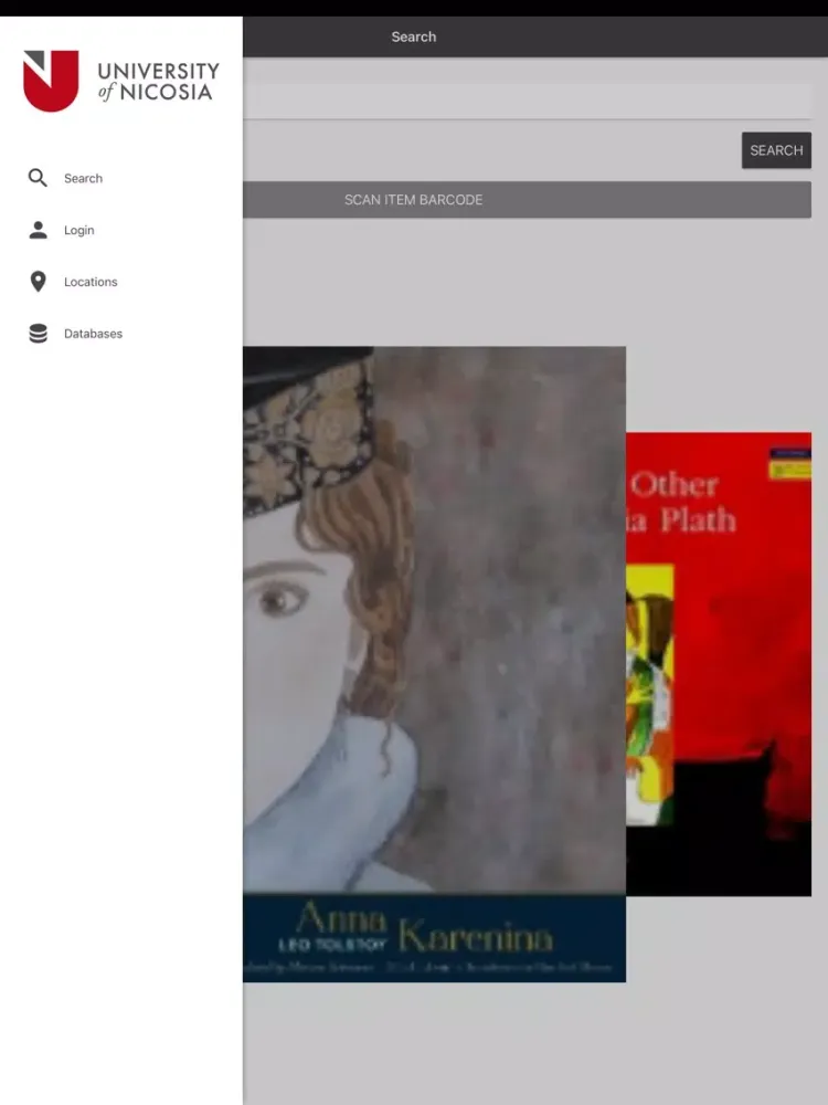Nicosia University Library iPad  スクリーンショット