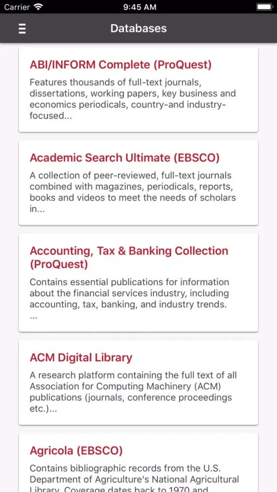 Nicosia University Library スクリーンショット