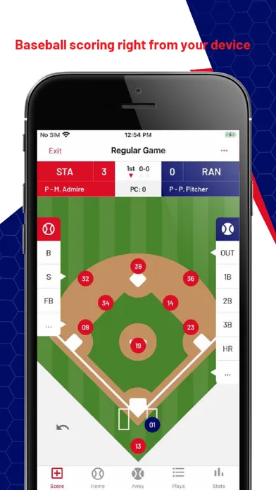 Tangkapan layar Pointstreak Baseball Scoring