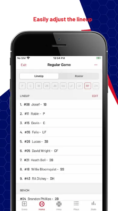 Tangkapan layar Pointstreak Baseball Scoring