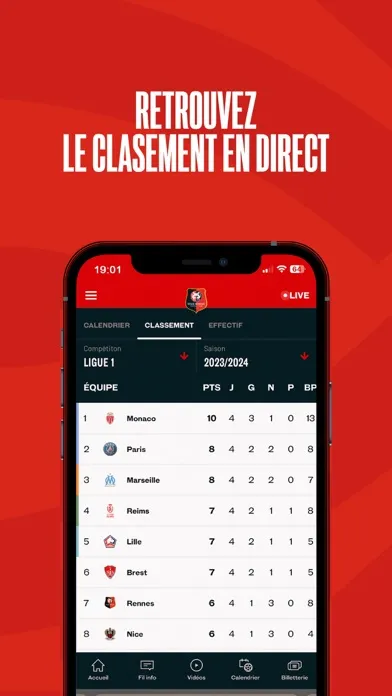 Capturas de tela do Stade Rennais F.C.