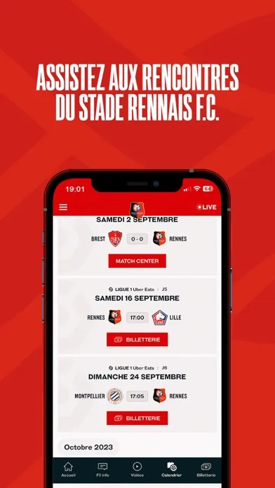 Capturas de tela do Stade Rennais F.C.