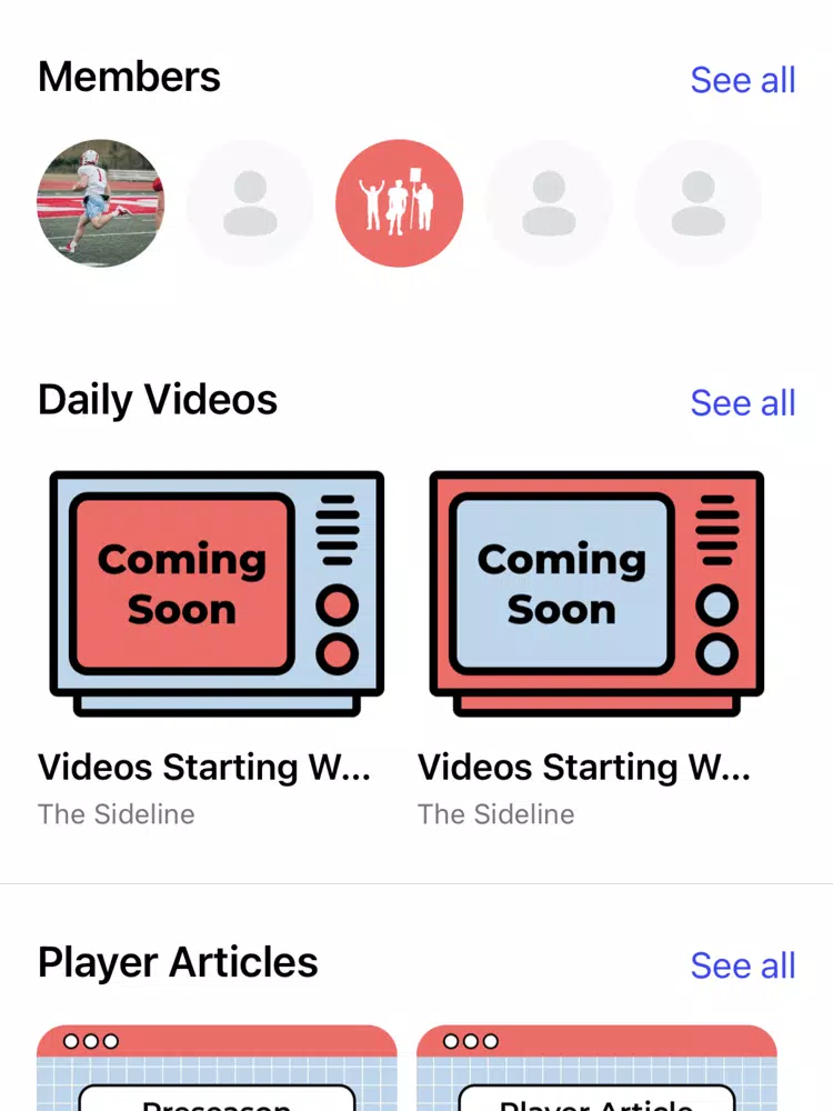 sideline: teams & fans iPad 應用截圖
