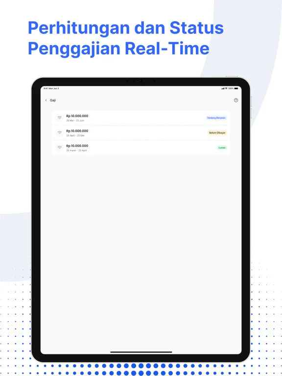 Ảnh chụp màn hình của StafBook Karyawan iPad 