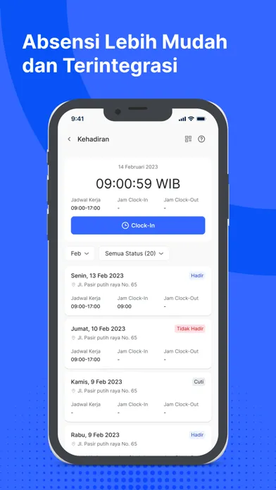 Ảnh chụp màn hình của StafBook Karyawan