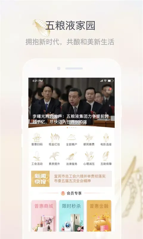 Zrzuty ekranu 五粮液家园
