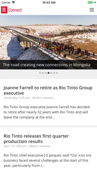 Скриншоты Rio Tinto Connect