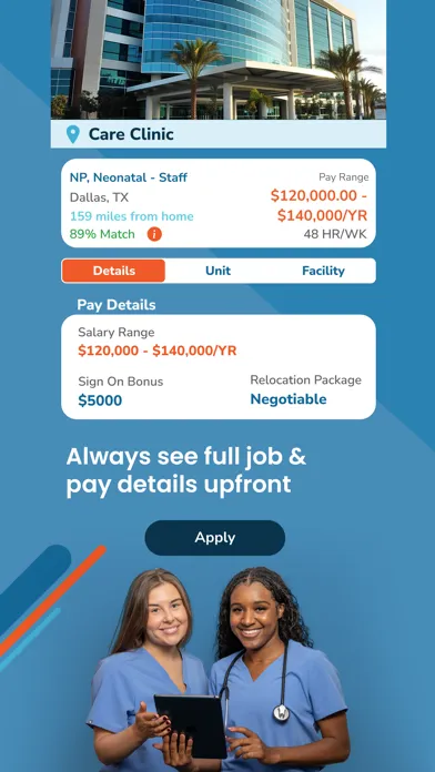 Tangkapan layar StaffDNA - Healthcare Careers