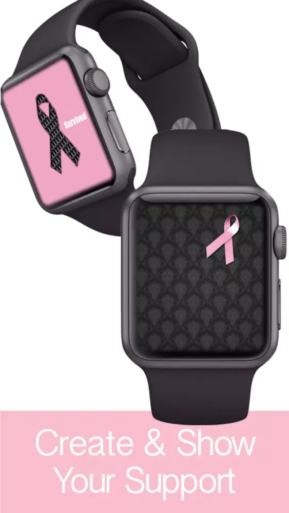 Pink Ribbon Watch Faces - Backgrounds & Wallpaper应用截图