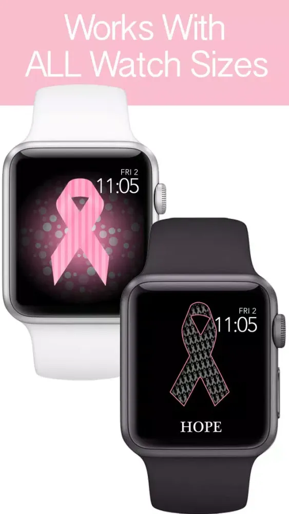 Pink Ribbon Watch Faces - Backgrounds & Wallpaper应用截图