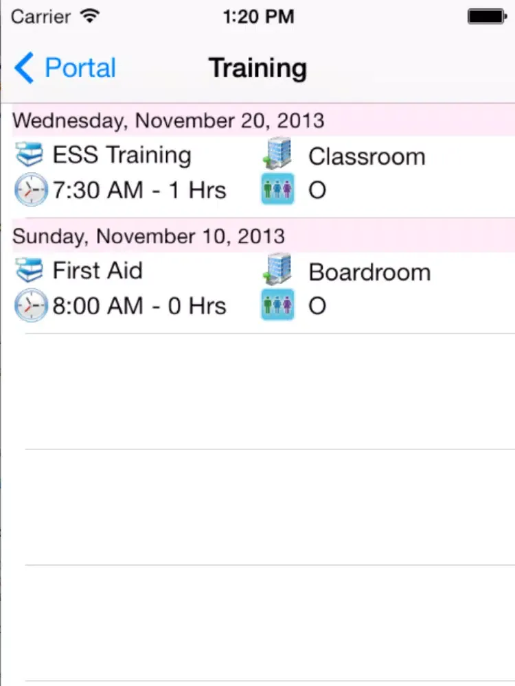 Capturas de tela do StaffScheduleCare Mobile iPad 